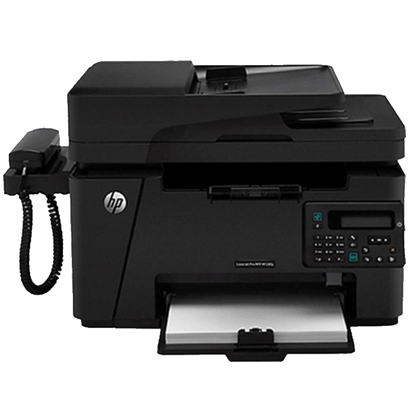 惠普HP LaserJet Pro MFP M128fp 黑白激光多功能打印机一体机(打印复印扫描传真)传真带话筒 官方标配
