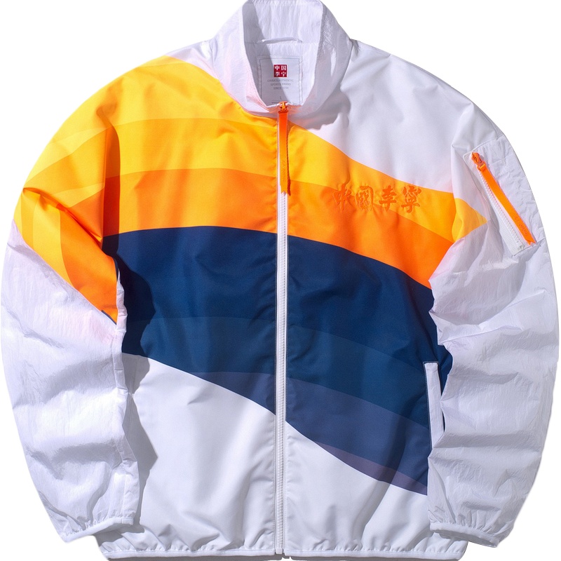 中国李宁纽约时装周走秀男子长袖立领宽松休闲上衣夹克