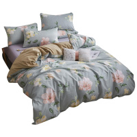 花花公子(PLAYBOY)网红ins全棉印花四件套单人1.2m床上用品40支斜纹纯棉1.5m/1.8米双人床家纺床品套件