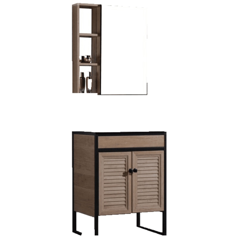 时尚家装太空铝浴室柜组合现代简约北欧洗手面盆落地式卫生间洗漱台小户型 放心购安心抵