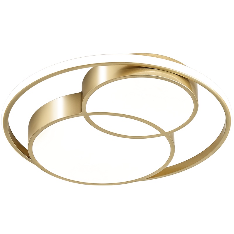 七只蚂蚁2020北欧LED卧室吸顶灯圆形马卡龙北欧卧室灯网红灯具简约现代创意 led吸顶灯轻奢家用金色客厅灯饰卧室灯JH