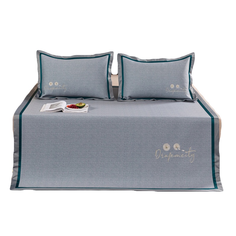 南极人(NanJiren)家纺 科技凉感丝软凉席三件套1.8m床夏季席子1.5米可水洗折叠家用空调软席