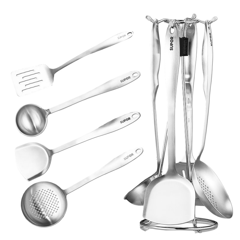 苏泊尔(SUPOR)304不锈钢铲勺套装五件套组合套铲烹饪工具铲勺5件套铲类厨具厨用锅铲烹饪炊具T0907Q