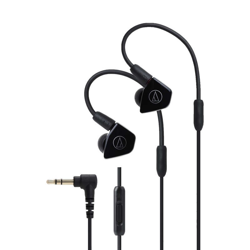 Audio Technica/铁三角 ATH-LS50iS BK黑色 双动圈手机带线控入耳式耳机