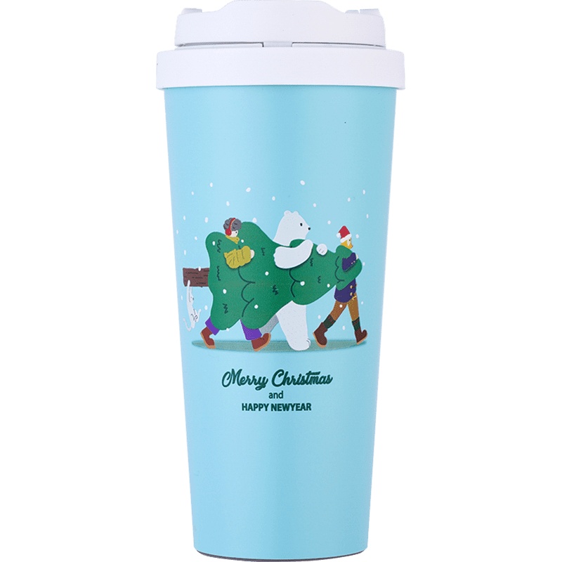 乐扣乐扣元气保温杯圣诞杯圣诞节礼物情侣款可爱女高颜值杯子男学生保温水杯