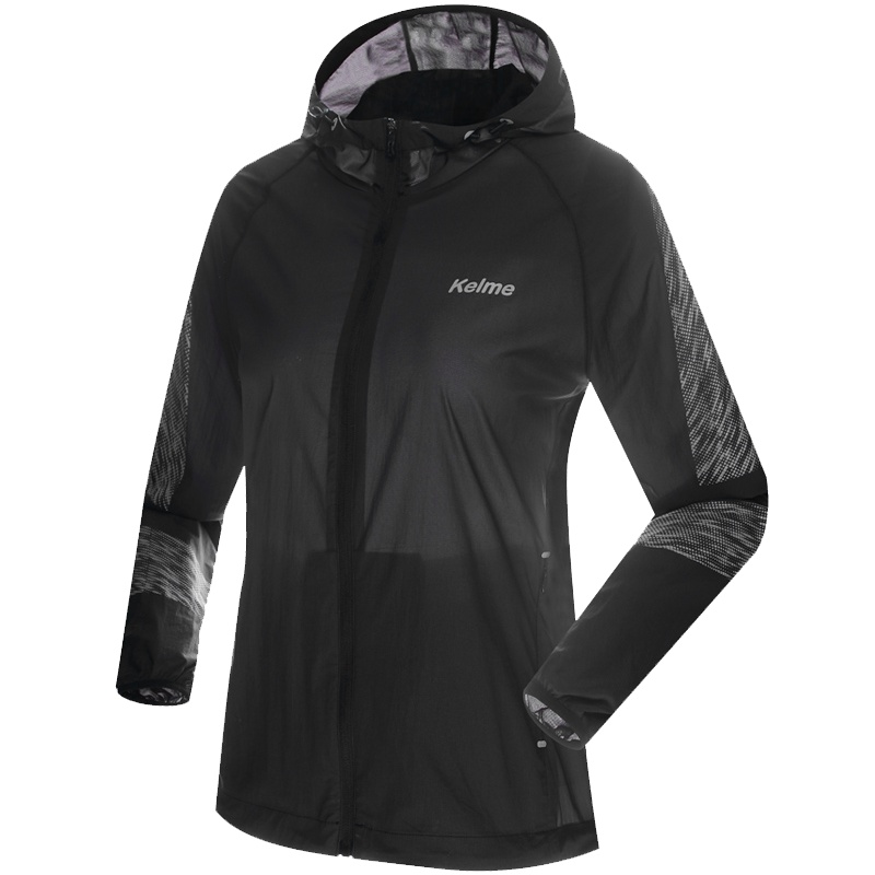 KELME/卡尔美 运动开衫连帽外套女跑步健身训练透气薄外套防风衣