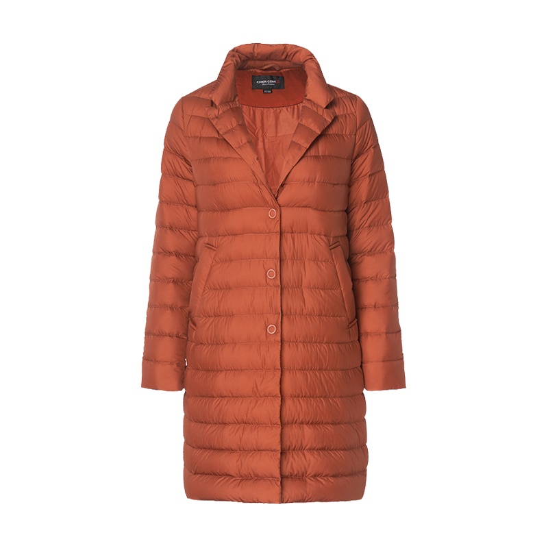 千仞岗新品中长款轻薄羽绒服女休闲通勤直筒羽绒服韩版