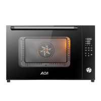 北美电器(ACA) 电烤箱AT0-E110A 商用110L电烤大容量 风炉/平炉二合一多功能家用电烤箱 热风循环 黑色