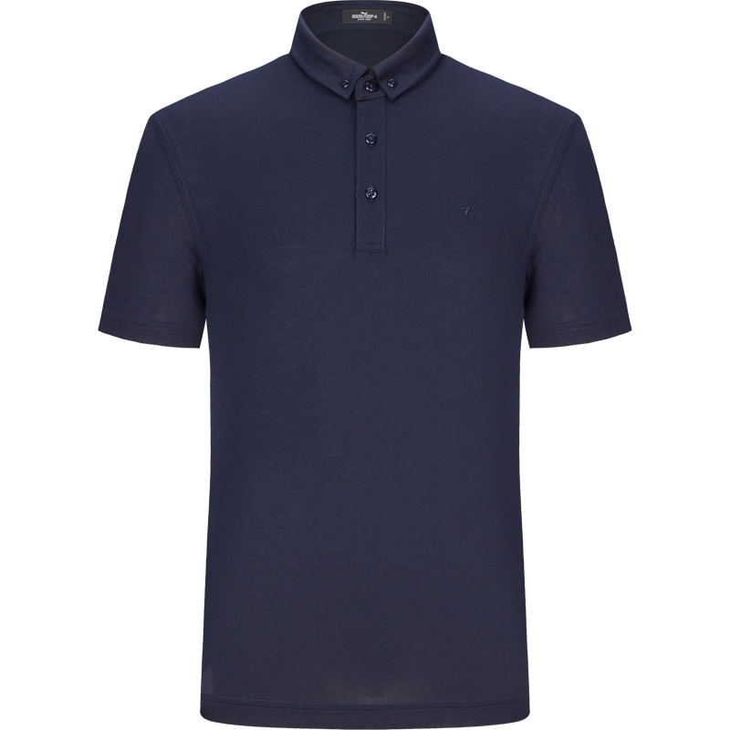 柒牌SEVEN男装短袖polo衫夏季吸汗透气轻薄透气上衣中年修身短T恤