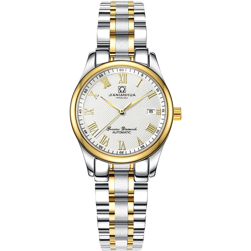 瑞士嘉年华Carnival瑞士手表全自动机械表 女士防水潮流手表学生金属钢带腕表休闲时尚皮带女表女神表清新秀气8830