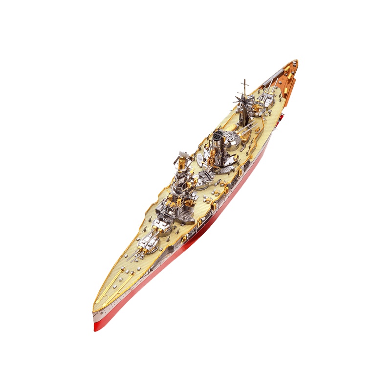 拼酷 扶桑号战列舰 3D立体拼图-红银金