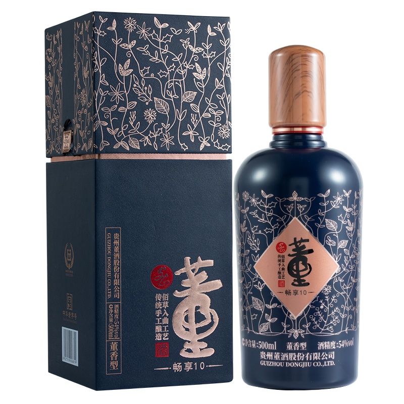 董酒(畅享10 )54度500ml单瓶装董香型白酒 纯粮酿造
