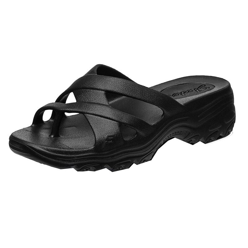 斯凯奇（SKECHERS）爵成同款女鞋dlites厚底增高熊猫拖鞋沙滩鞋31693