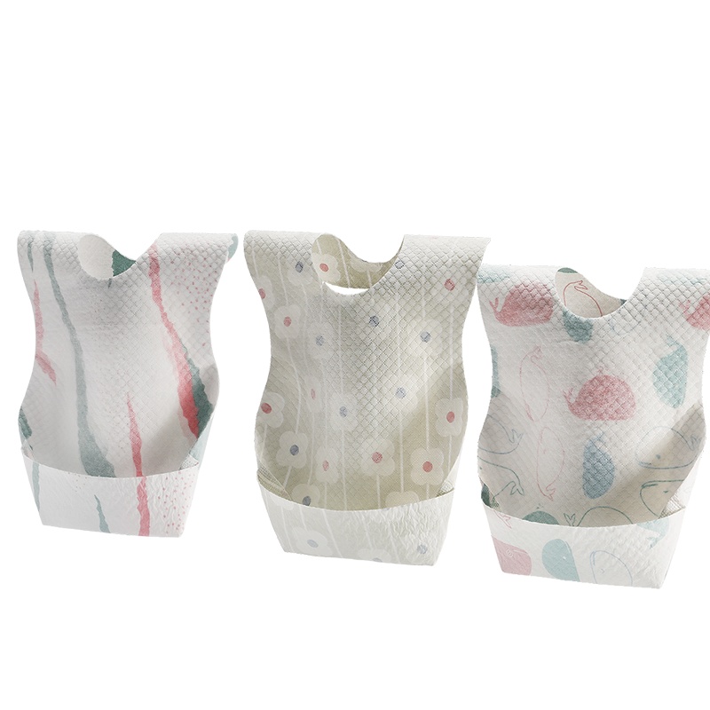 babycare婴儿口水巾 一次性围兜柔软小方巾小孩防水围兜便携饭兜 鲸彩纷呈+斯波特绿+山茱萸 3790