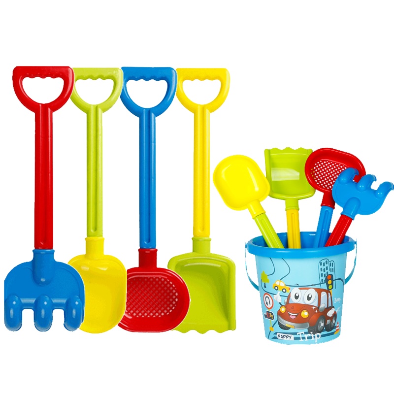 儿童沙滩玩具车套装智扣男孩女孩宝宝玩沙子沙漏和桶挖沙土小铲子工具