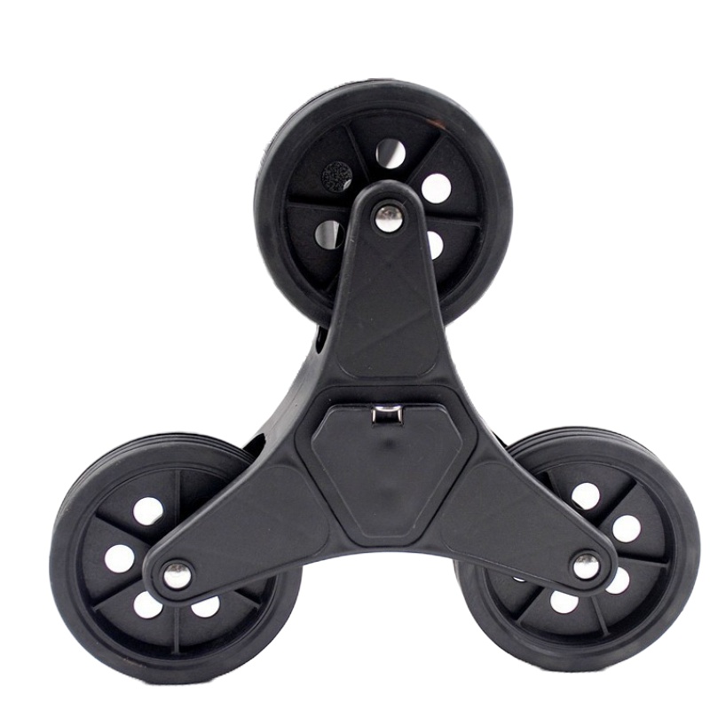 购物车轮子老人超市买菜手拉车轱辘家用爬楼小拖车推车专用轮子 三维工匠 塑料爬楼轮一对家用拖车