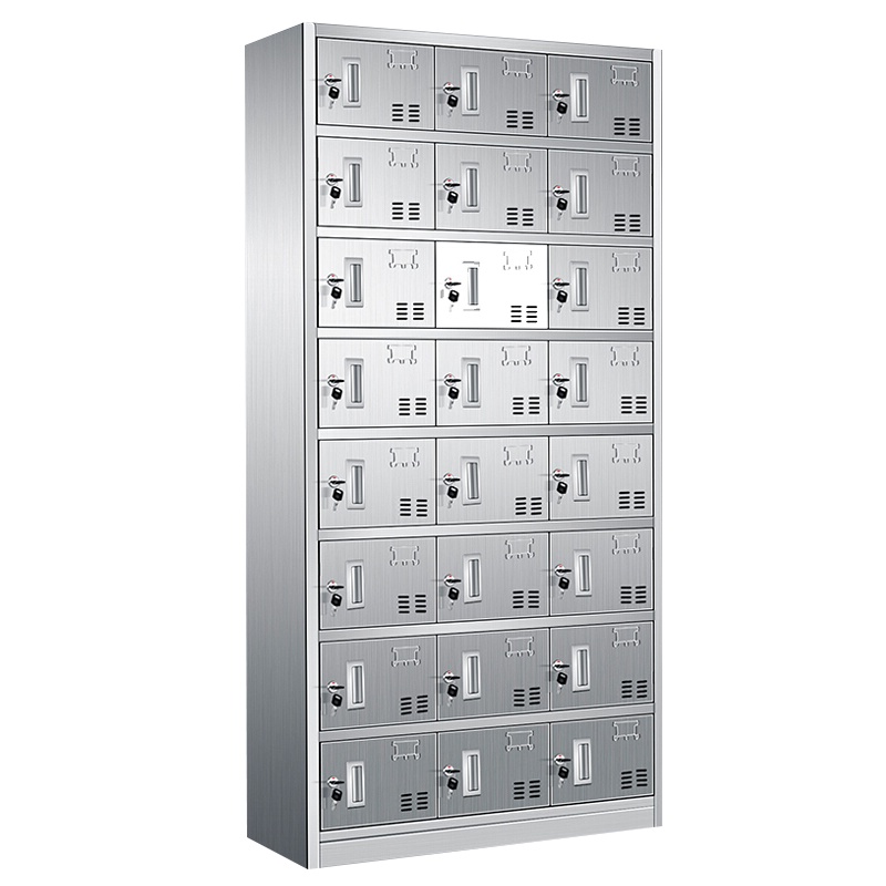 [一鹏]更衣柜304不锈钢二十四门员工储物柜鞋柜碗柜带锁浴室存包柜