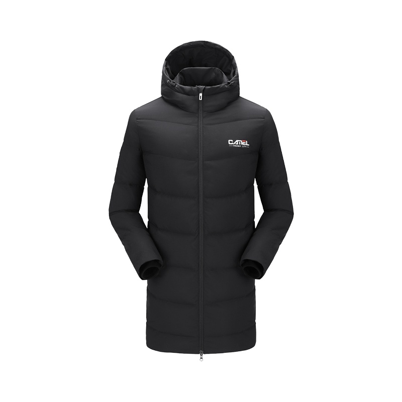 骆驼户外羽绒服连帽中长款冬季新款保暖男女加厚运动羽绒服外套