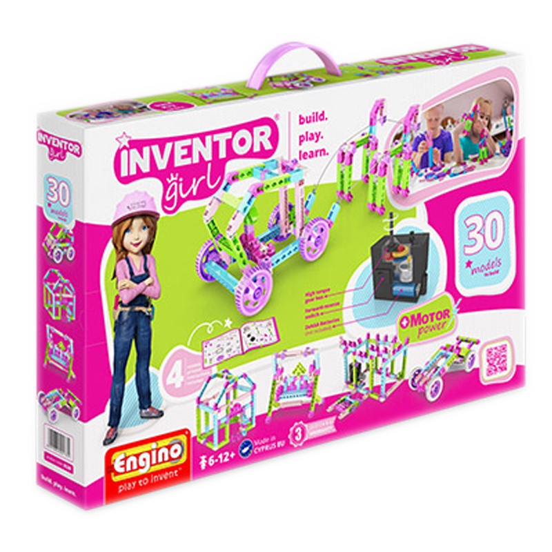 engino英吉诺欧洲原装进口儿童益智玩具女孩系列电动30合1拼装积木模型女孩礼物