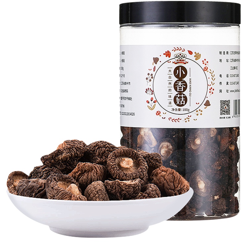 吉得利 小香菇 干香菇农家特产干货剪脚珍珠菇冬菇100g