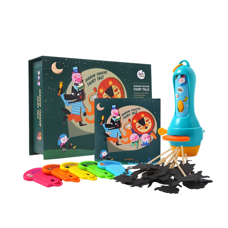 JoanMiro美乐童年 儿童投影仪故事机发光玩具宝宝睡前童话益智早教图案手电筒