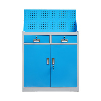 中研工具柜带轮储物柜矮柜工作台铁皮柜 二抽有背板