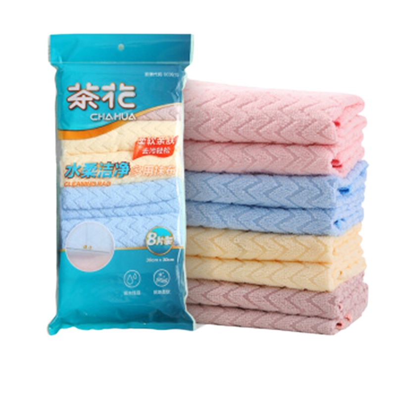 茶花 F17007水柔抹布洗碗巾8条装