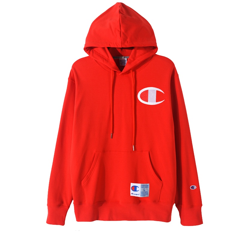 Champion 冠军运动卫衣男士春季左C刺绣连帽套头衫休闲情侣装宽松潮牌 9038