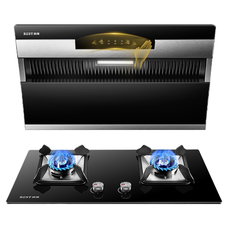 华帝 百得(BEST) E111C+QE20S 烟灶套餐 侧吸式触控抽油烟机 燃气灶 煤气灶 烟机灶具套餐(液化气)
