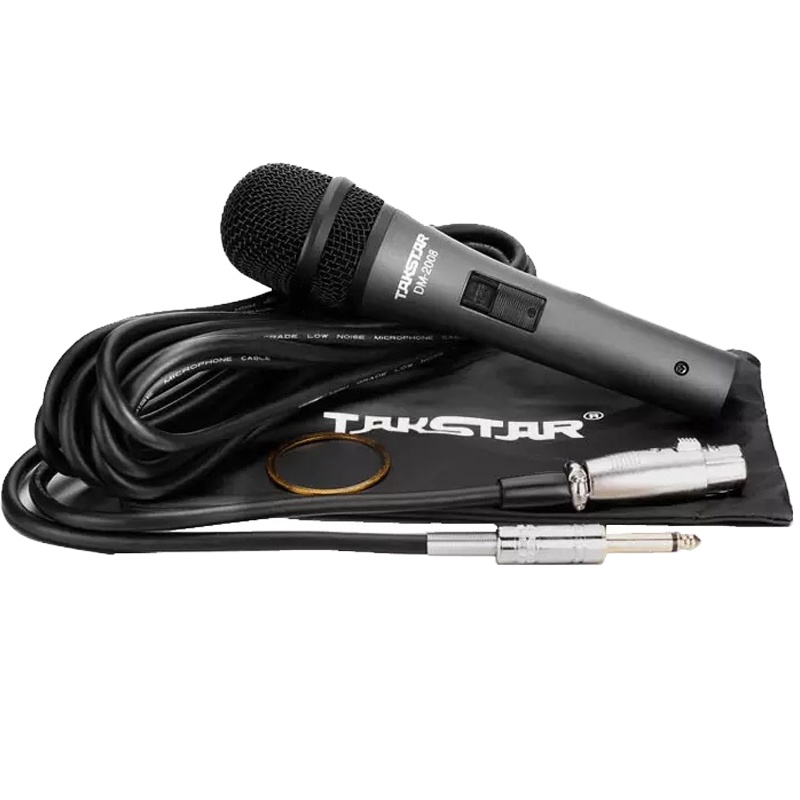 得胜(TAKSTAR)DM-2008有线动圈麦克风 专业演出唱歌话筒 家用ktv演唱K歌卡拉OK录音会议主持麦克风 古典