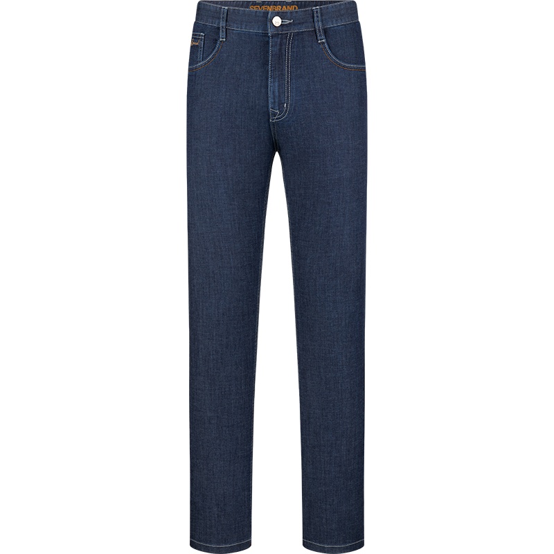 柒牌男装牛仔裤2021新款男士休闲直筒裤透气修身抗皱青年长裤