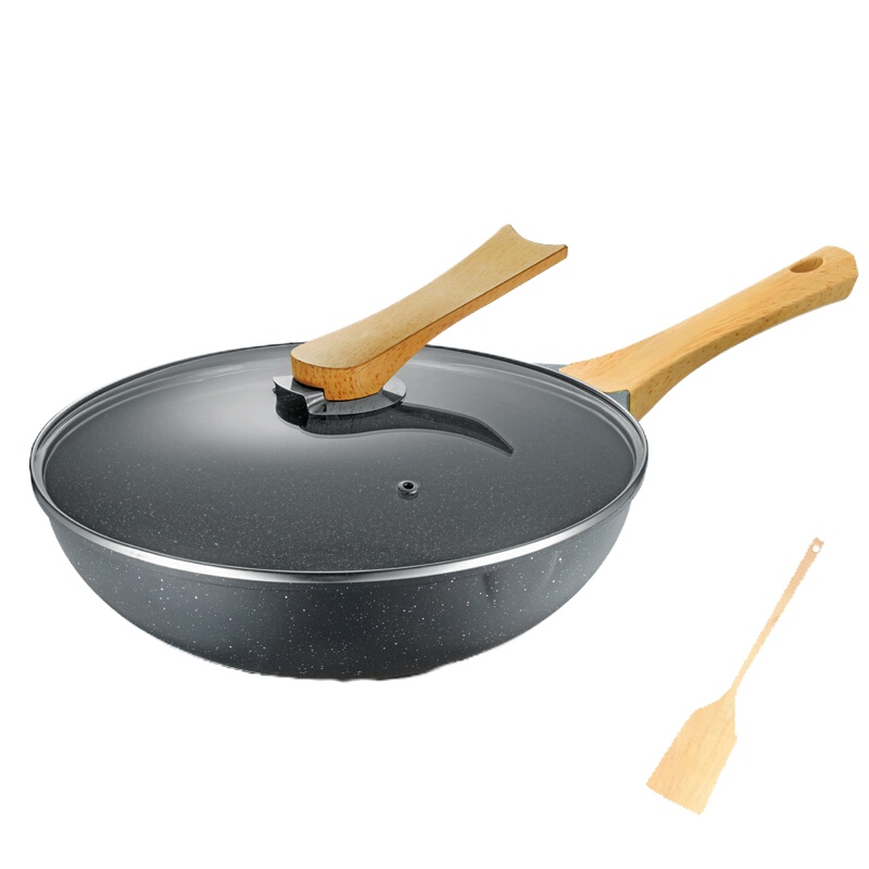 九阳(Joyoung)炒锅30cm麦饭石少油烟不粘锅电磁炉通用锅具CLB3053D