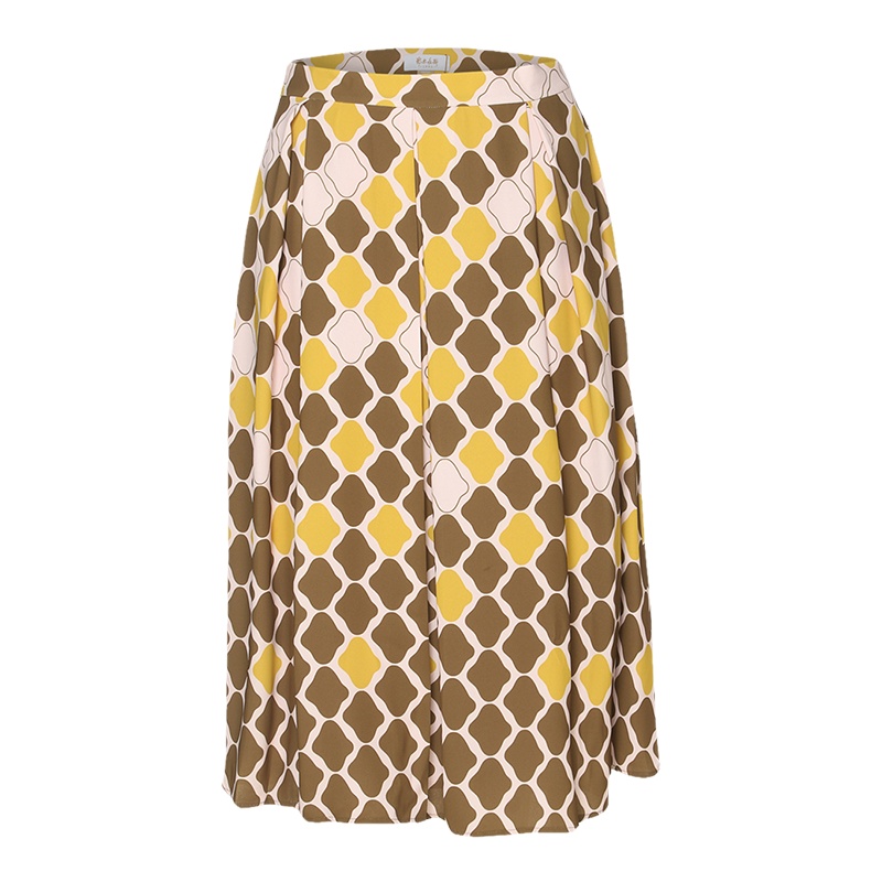 鄂尔多斯 | 1980春夏菱形格纹印花女半身裙