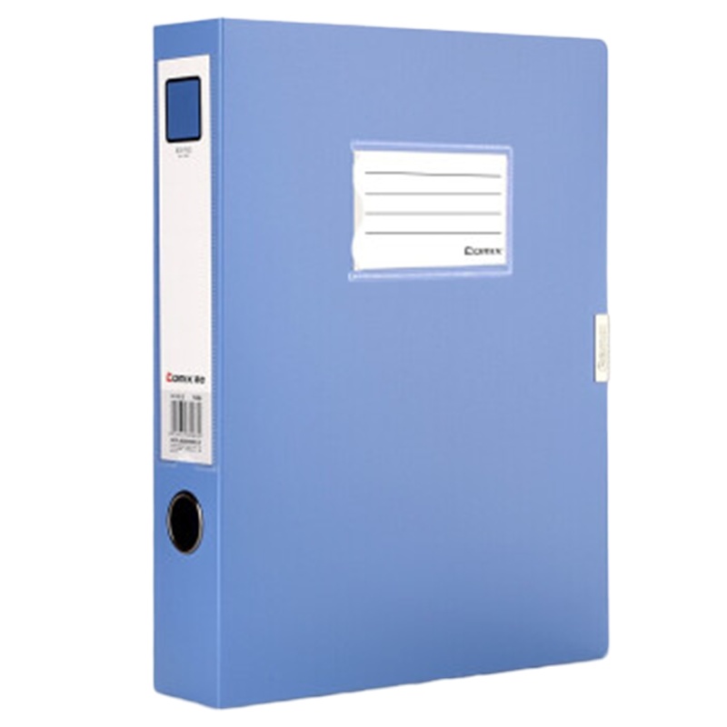 齐心(COMIX) HC-55-X 办公必备 PP档案盒 A4 55MM 绯蓝