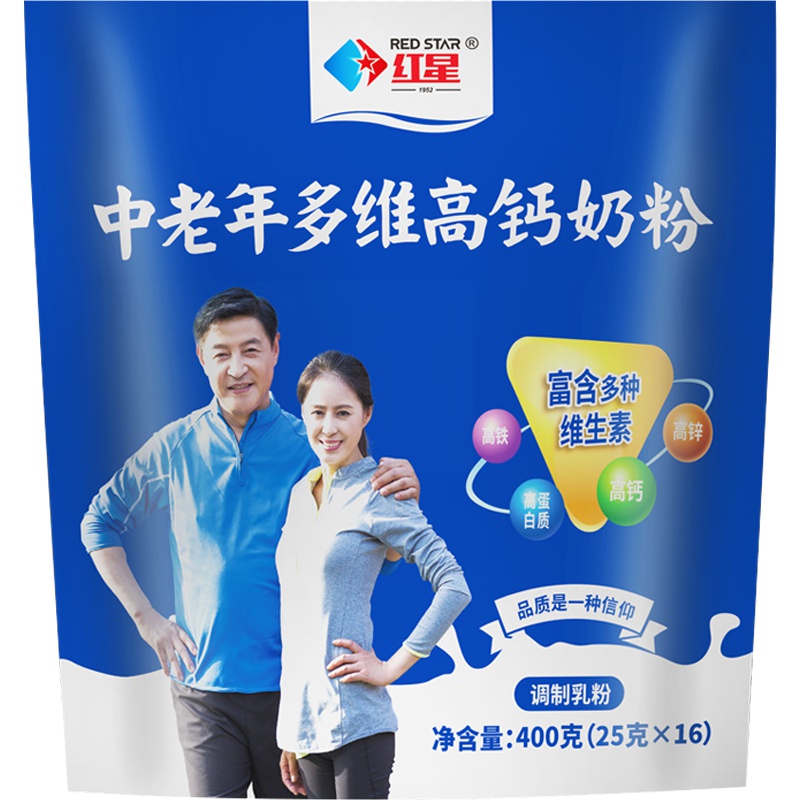 红星中老年多维高钙奶粉调制乳粉400g