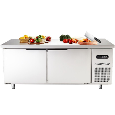 德玛仕 商用冰柜保鲜工作台操作台冷藏冷冻 1500*800*800mm TDC-15A80WG 工程款双温(冷藏+冷冻)