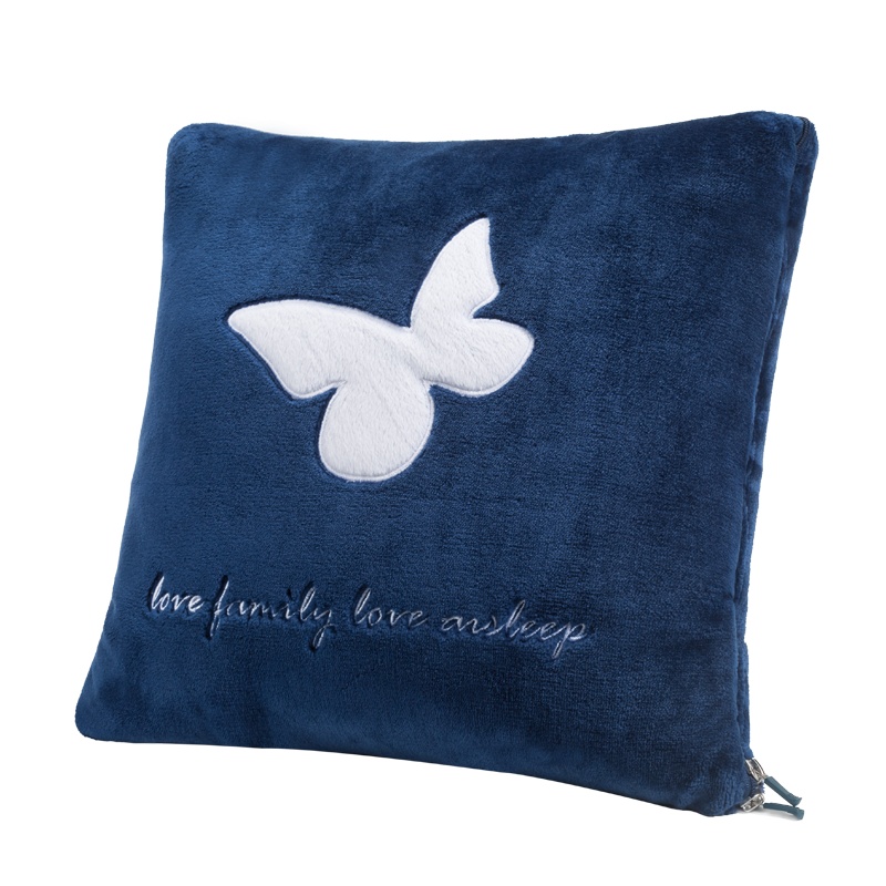 睡眠博士(AiSleep) 抱枕被子两用办公室折叠毯靠枕 空调被靠垫 折叠:35*35cm,铺开:110*150cm