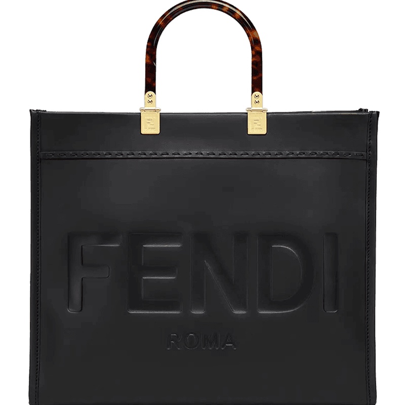 预售 芬迪 FENDI TOTE包 LOGO标识 光面皮 女士手提单肩包 8BH386