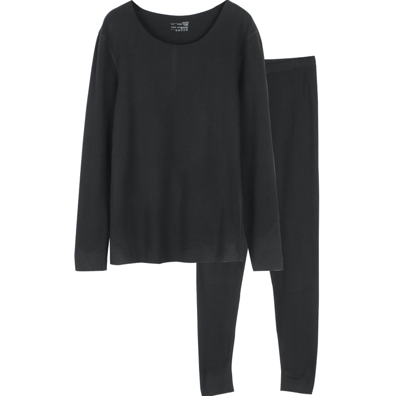 红豆居家(Hodohome)19年新品情侣秋衣秋裤套装男士女士发热绒无痕内衣套装