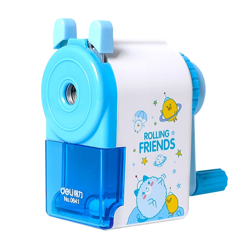 得力(deli)0641简约学生削笔机/铅笔削笔器/卷笔刀/转笔刀 蓝色 单个