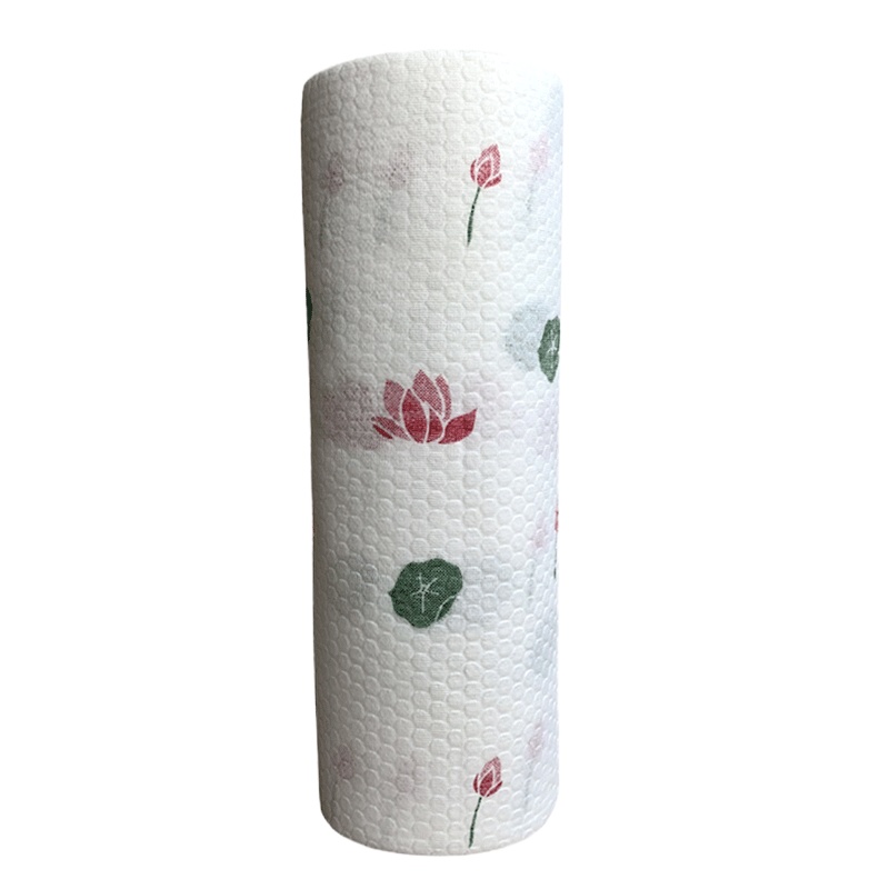 苏宁定制款花色懒人抹布1卷 厨房一次性清洁无纺布极物懒人抹刷锅洗碗清洁水池灶台 吸水吸油去污奇妙洁净钢丝球百洁布