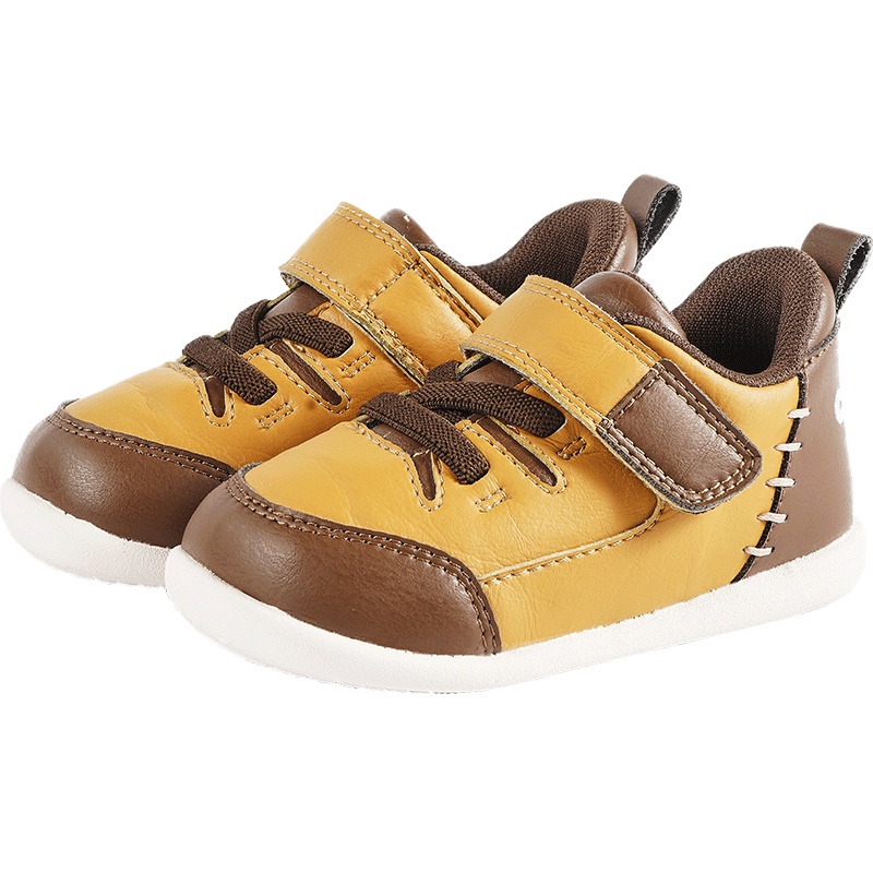 卡特兔春季新款儿童皮鞋 2021男童板鞋时尚幼童学步鞋幼儿园鞋女