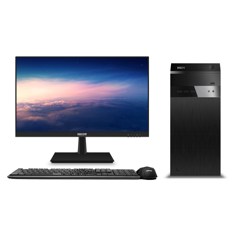 七喜（HEDY）悦成H30-7I8512 (i5-9500/8G/512G固态/带DVD）23.8英寸套机