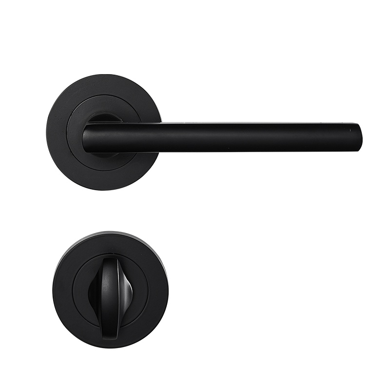 固特门锁室内家用卧室静音黑色实木门房门把手通用型锁具 左内开 右内开