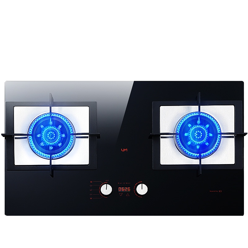 优盟UZ228DS燃气灶家用厨房煤气灶定时台式两用聚能猛火炉灶具