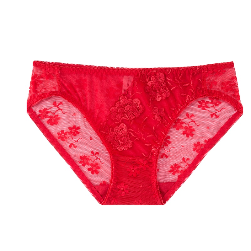 都市丽人3条装纯色性感蕾丝舒适绵柔女士三角组合内裤1K9A06