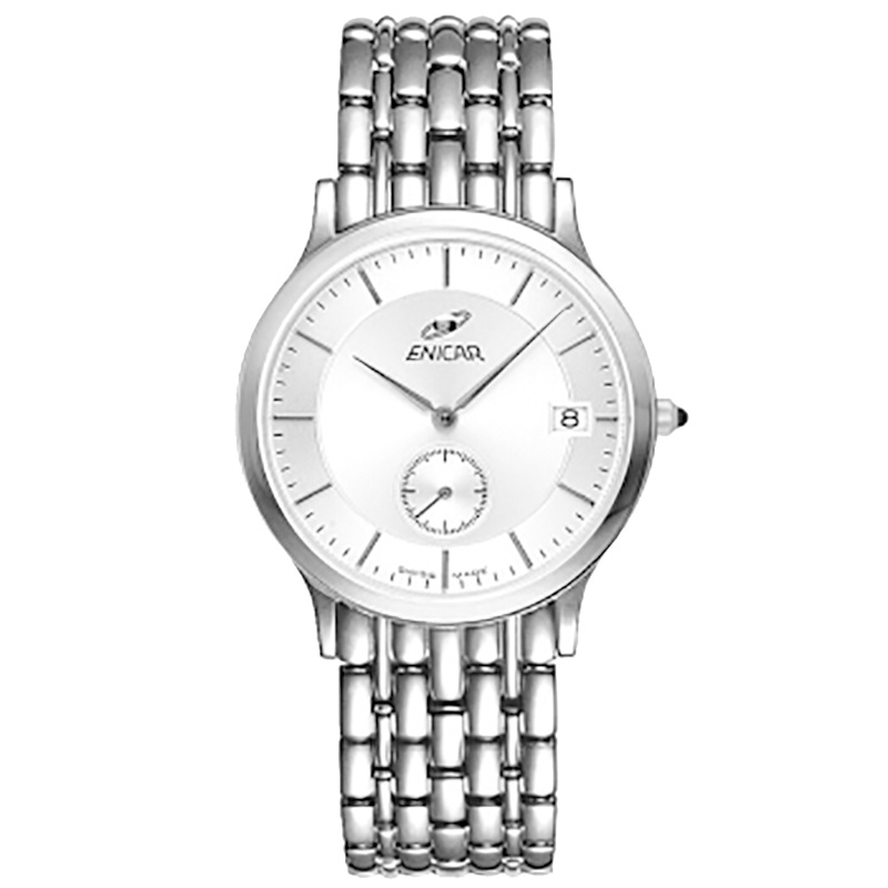 英纳格(ENICAR)石英纳米系列时尚简约休闲商务钢带石英男士手表290/30/120aKA