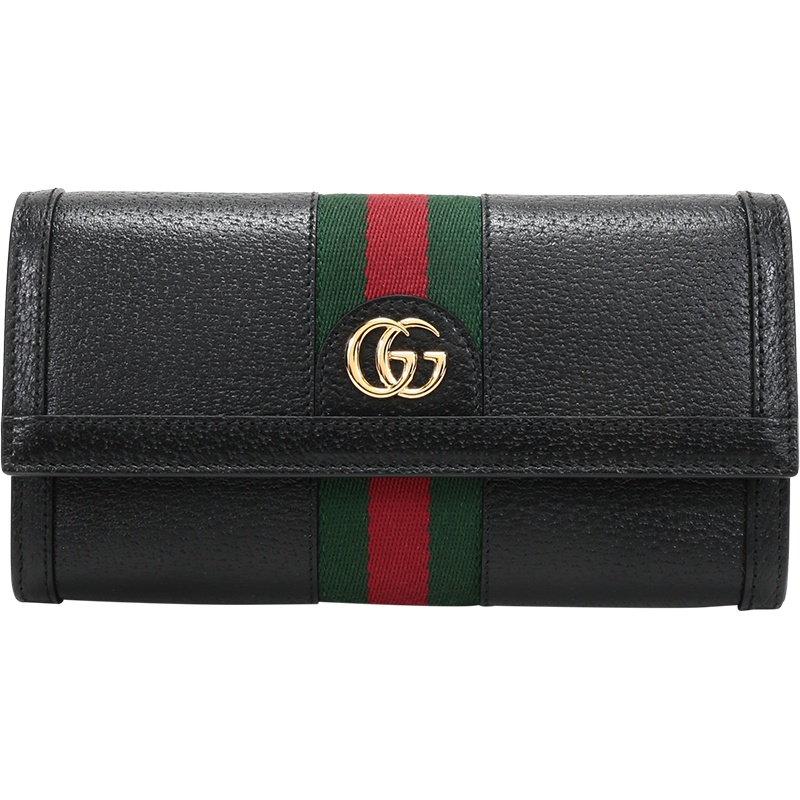 GUCCI 古驰 女士 Ophidia系列织物配皮长款钱包钱夹 523153 DJ2DG