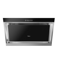 美的(Midea)抽油烟机CXW-200-TJ9015-G 侧吸式大吸力抽油烟机 黑晶钢化玻璃面板17立方大吸力