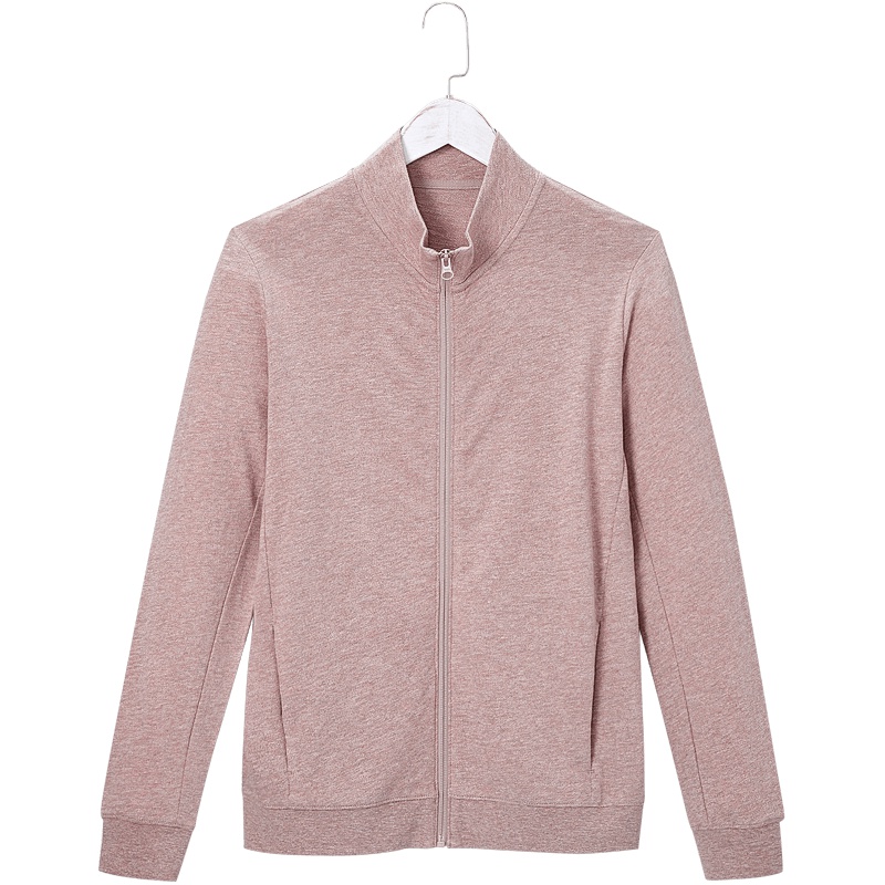 小高领棉质毛圈布卫衣女士秋季拉链开衫外套海澜优选